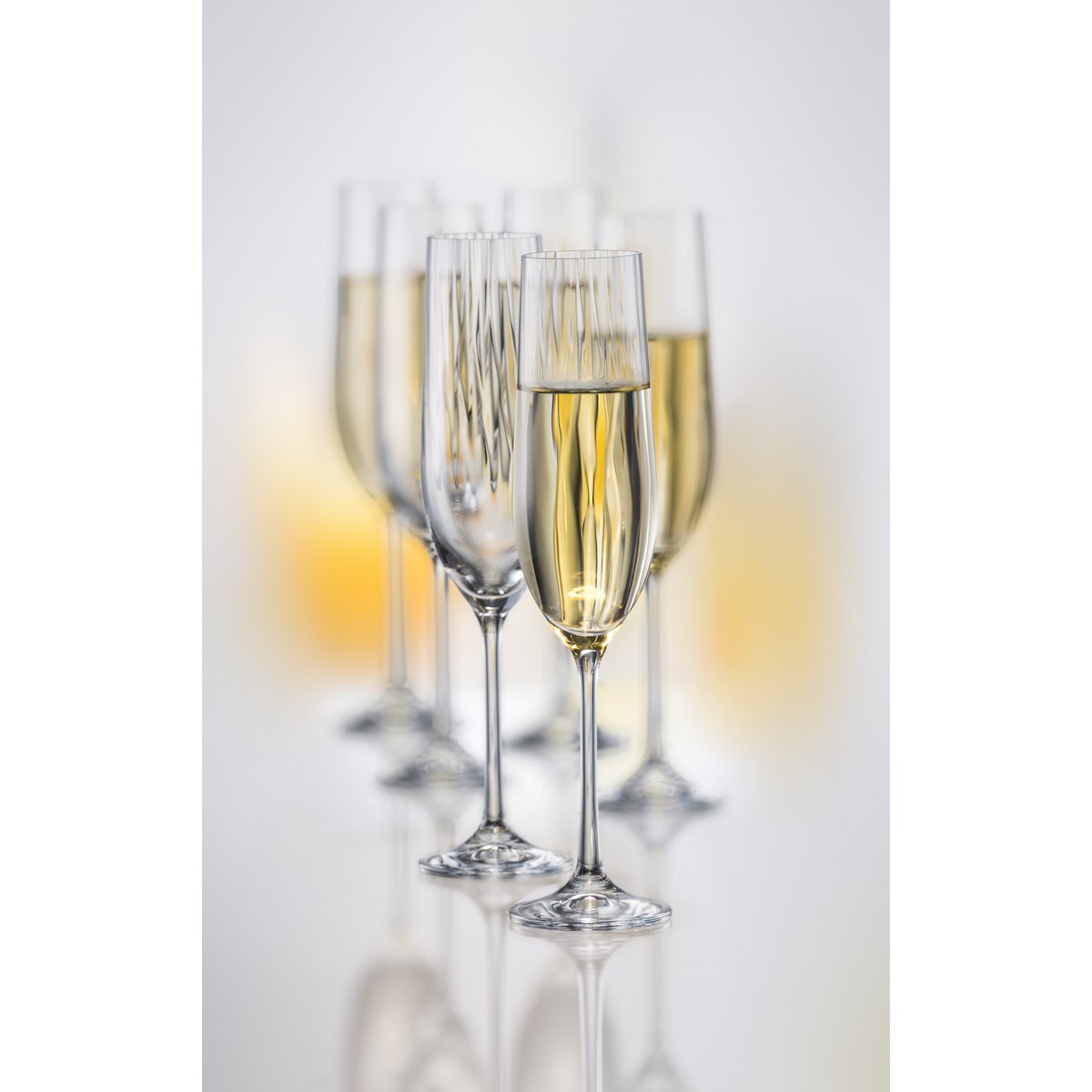 WASSERFALL-CHAMPAGNERFLÖTE, 6ER-SET