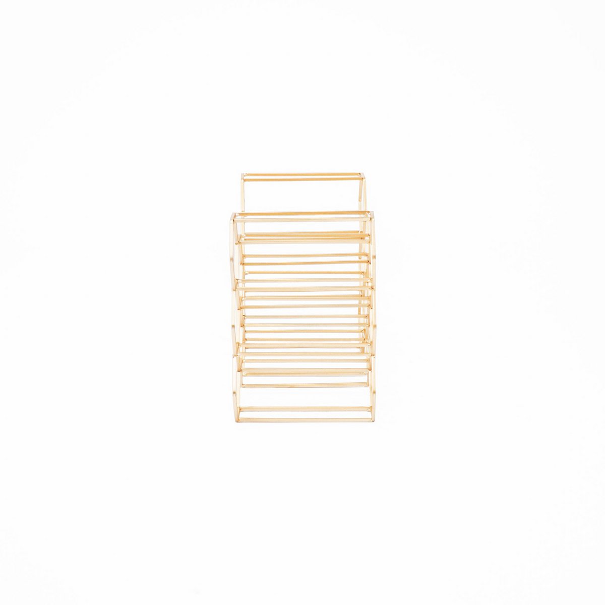 Weinregal – Metall – Gold – 11 Flaschen – 44,5 x 15,5 x 29 cm