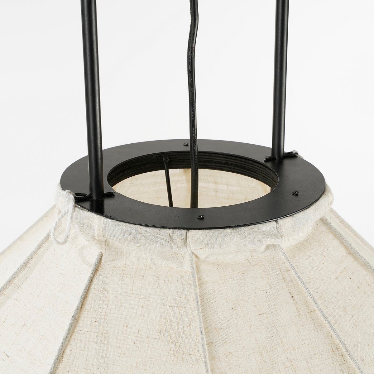 Pego Hängelampe - H94 x Ø70 cm - Leinen - Off White