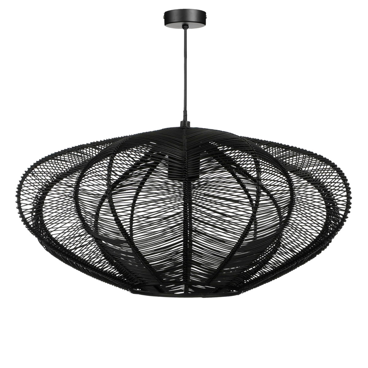 Kanti Hängelampe – H20 x Ø41 cm – Metall – Schwarz