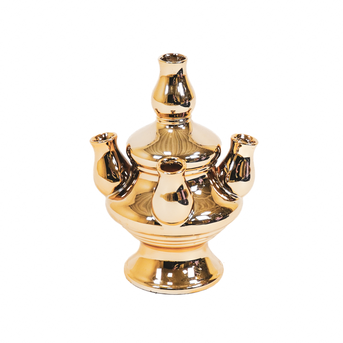 Vase - Tulpe - Keramik - Gold - 15x15x20cm