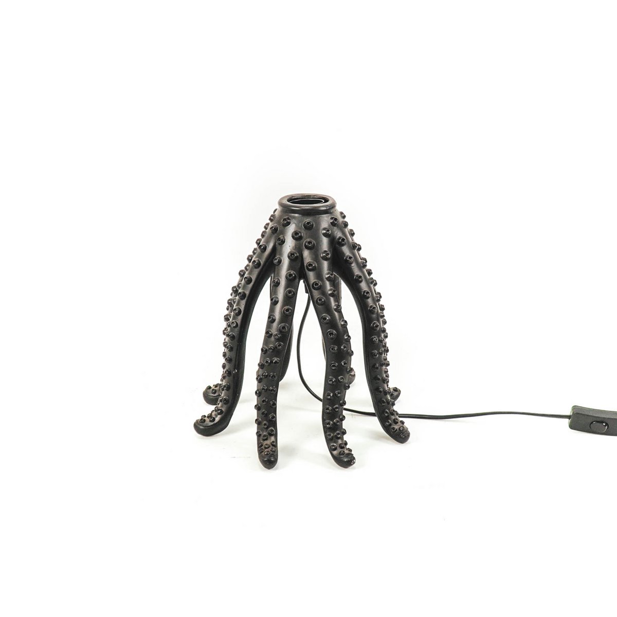 Tischlampe - Oktopus - Polyresin - Schwarz - E27 - 25x25cm