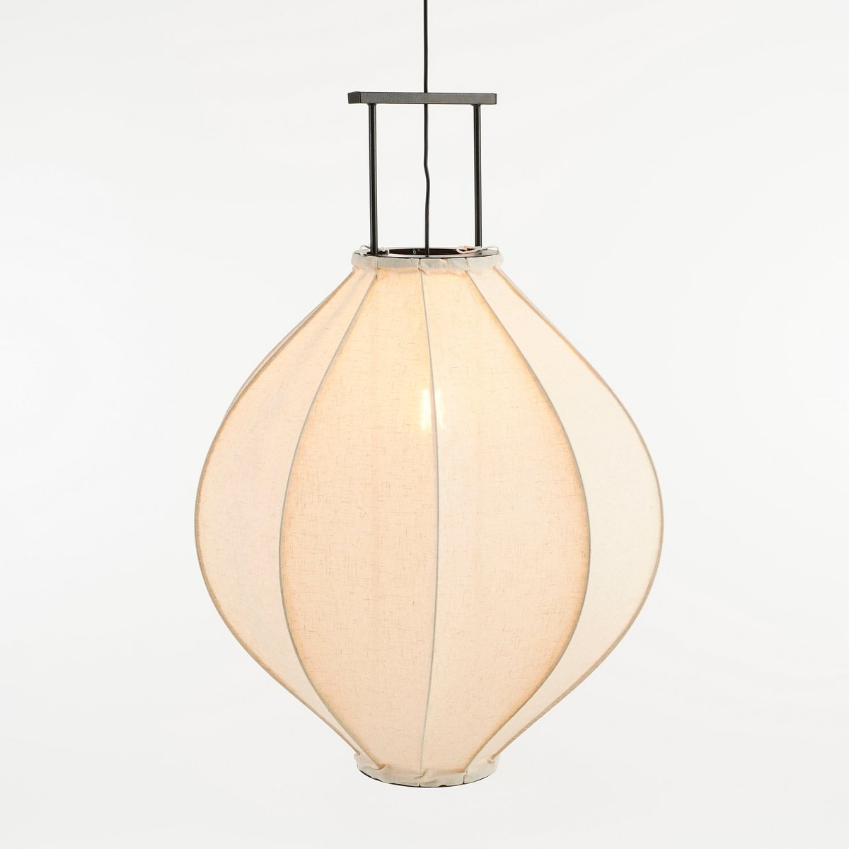 Pego Hängelampe - H94 x Ø70 cm - Leinen - Off White
