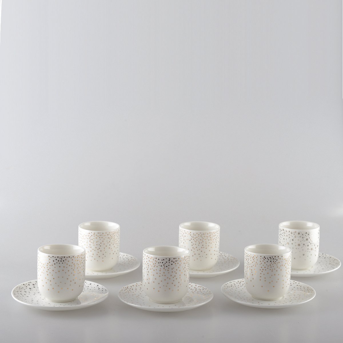 SET 6 KAFFEETASSEN 90ML PLUMETIS GOLD