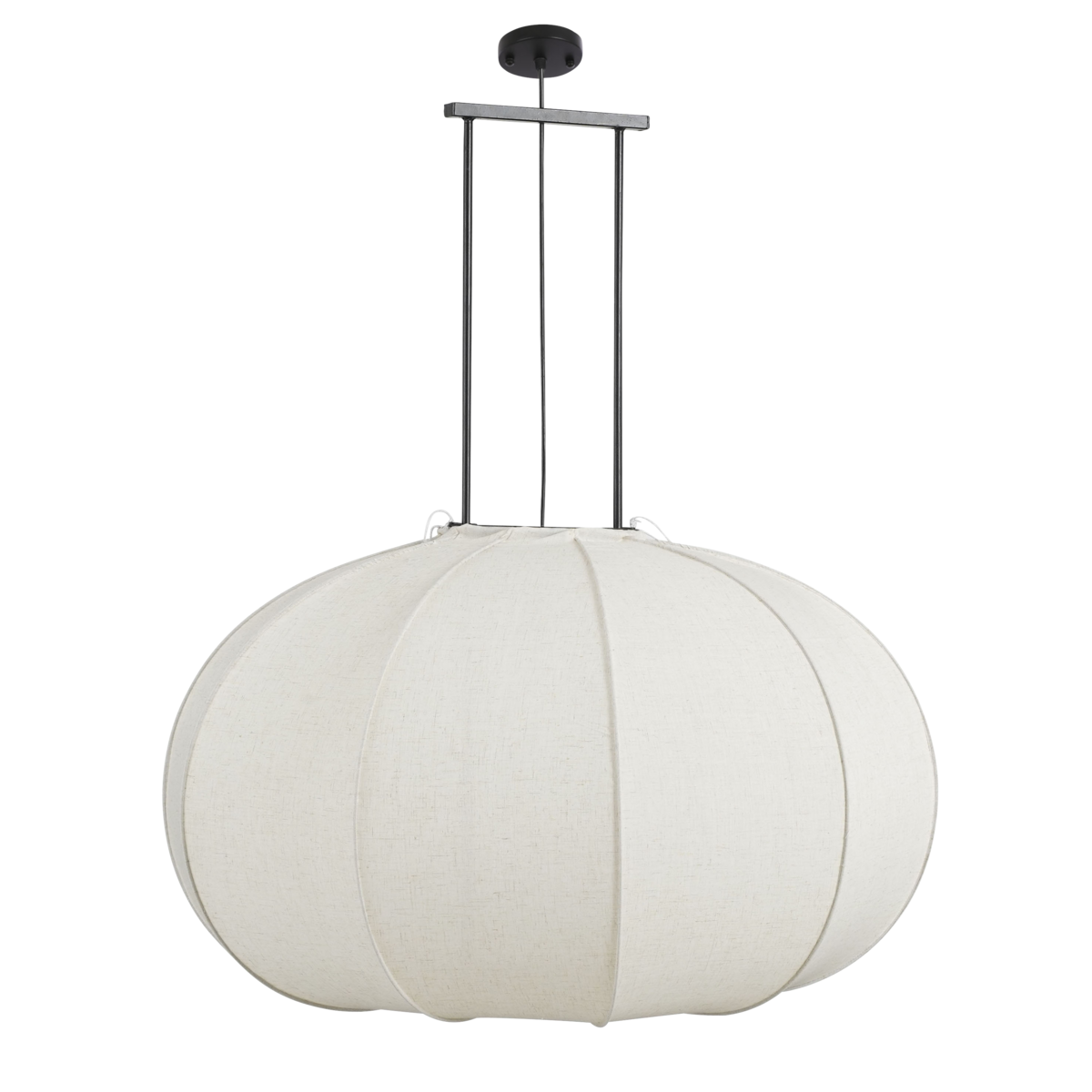 Pego Hängelampe – H94 x Ø83 cm – Leinen – gebrochenes Weiß