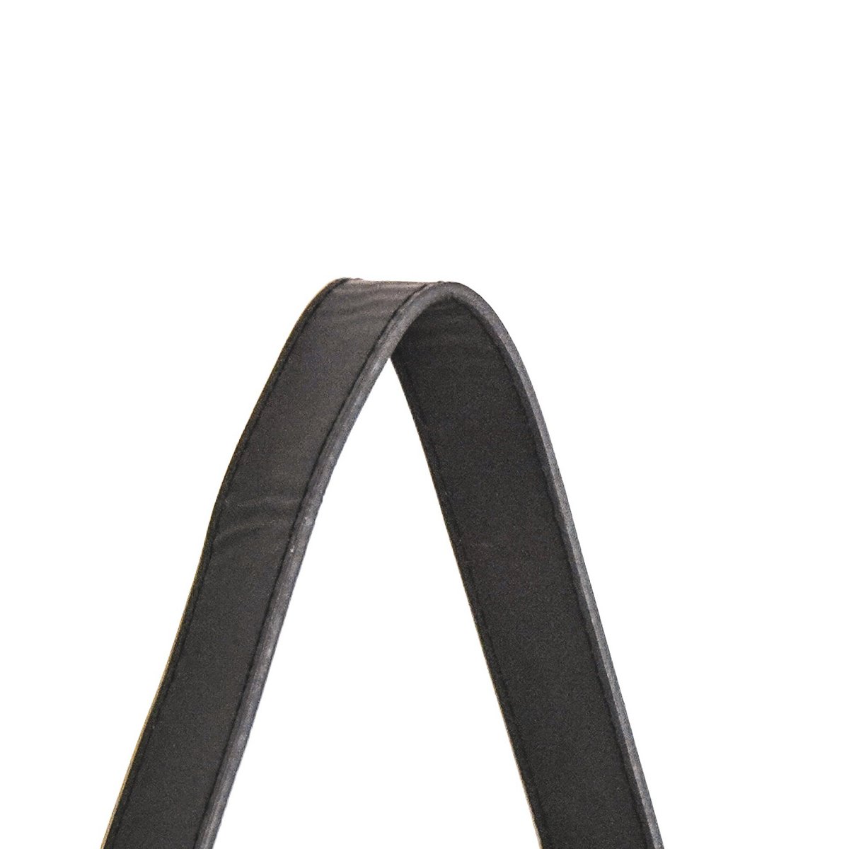 Spiegel – Runder Wandspiegel – Leder/Metall – Schwarz – Ø30 cm
