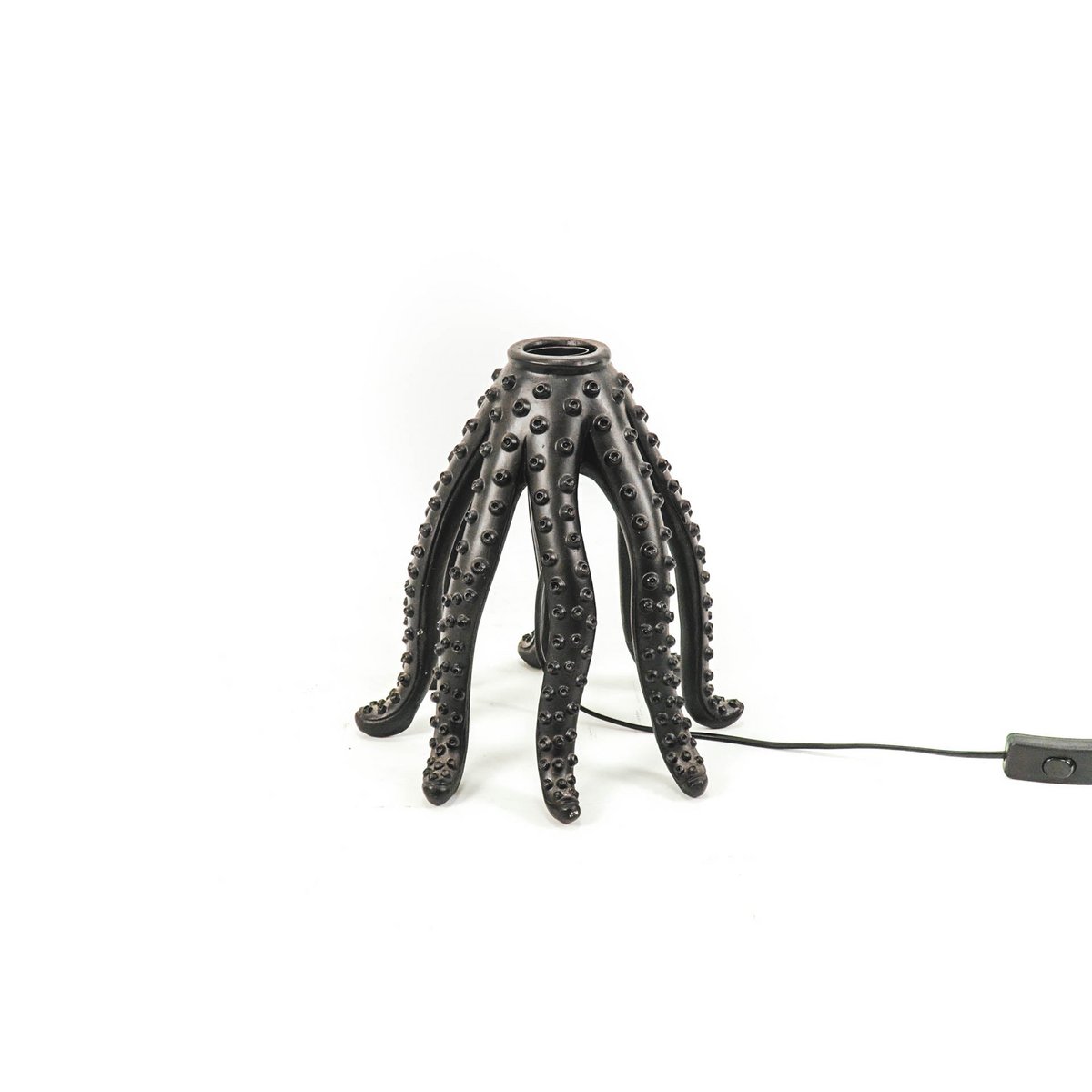 Tischlampe - Oktopus - Polyresin - Schwarz - E27 - 25x25cm