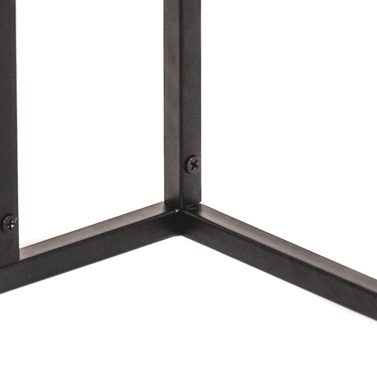 Beistelltisch – Metall/Glas – Schwarz – 40 x 35 x 51 cm