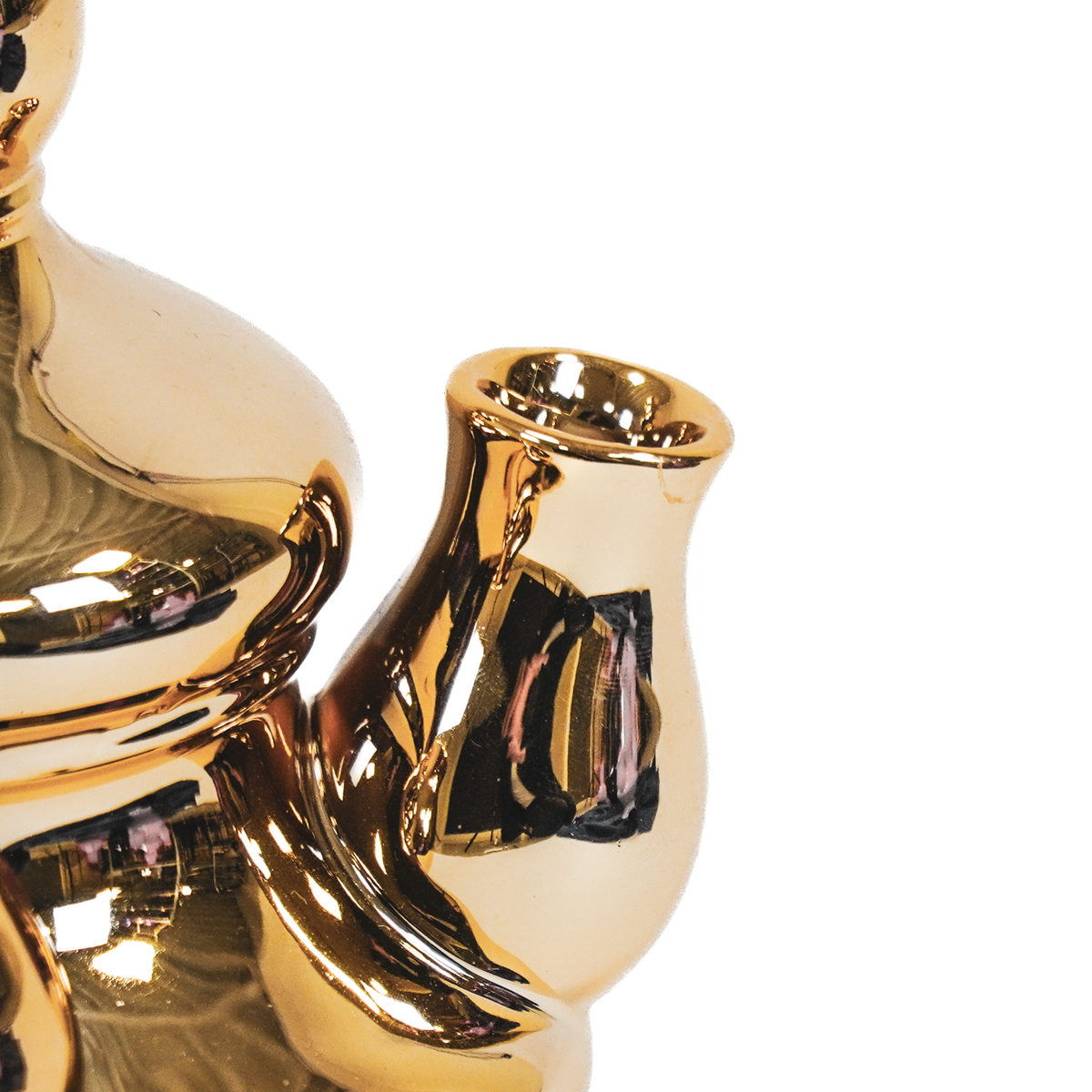 Vase - Tulpe - Keramik - Gold - 15x15x20cm