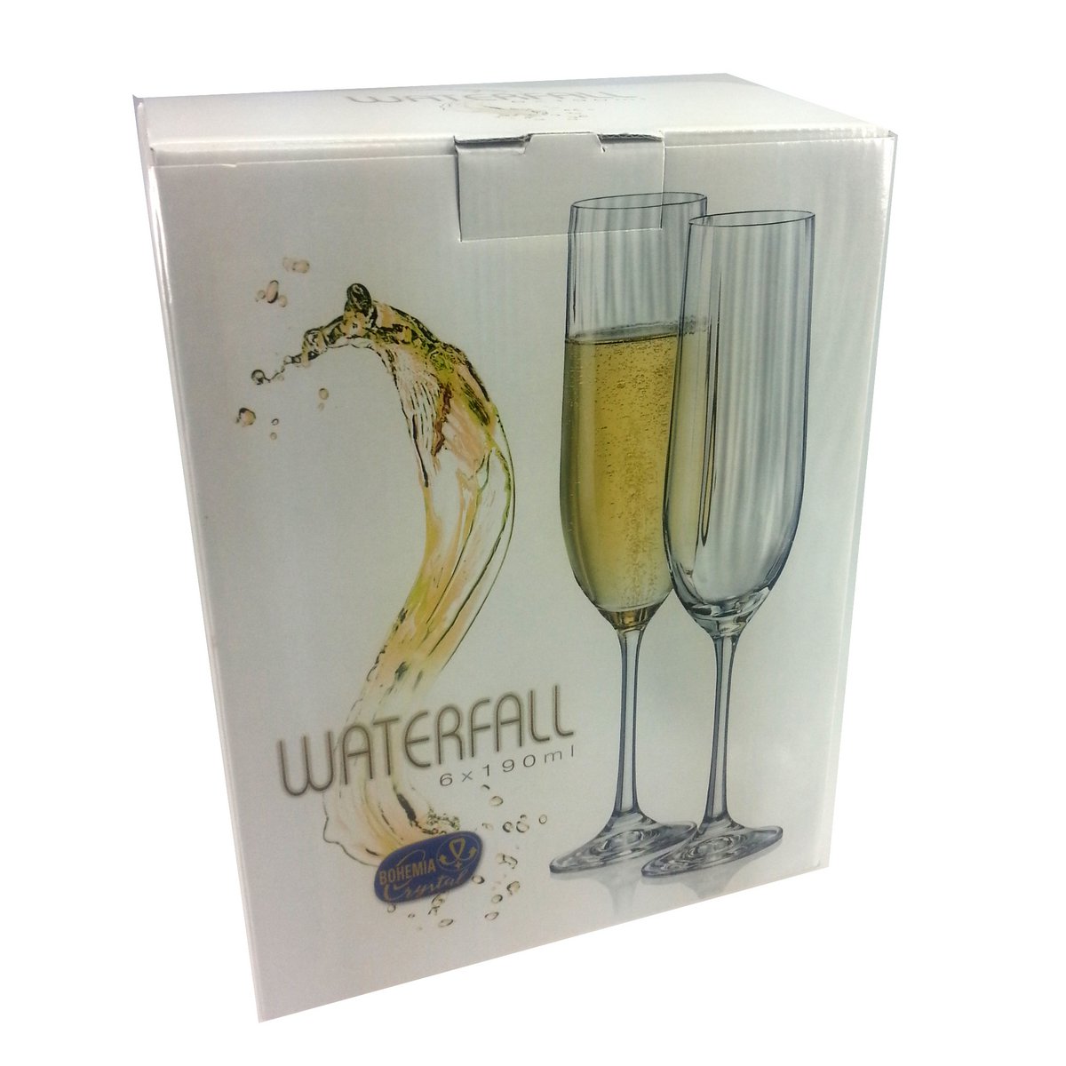 WASSERFALL-CHAMPAGNERFLÖTE, 6ER-SET