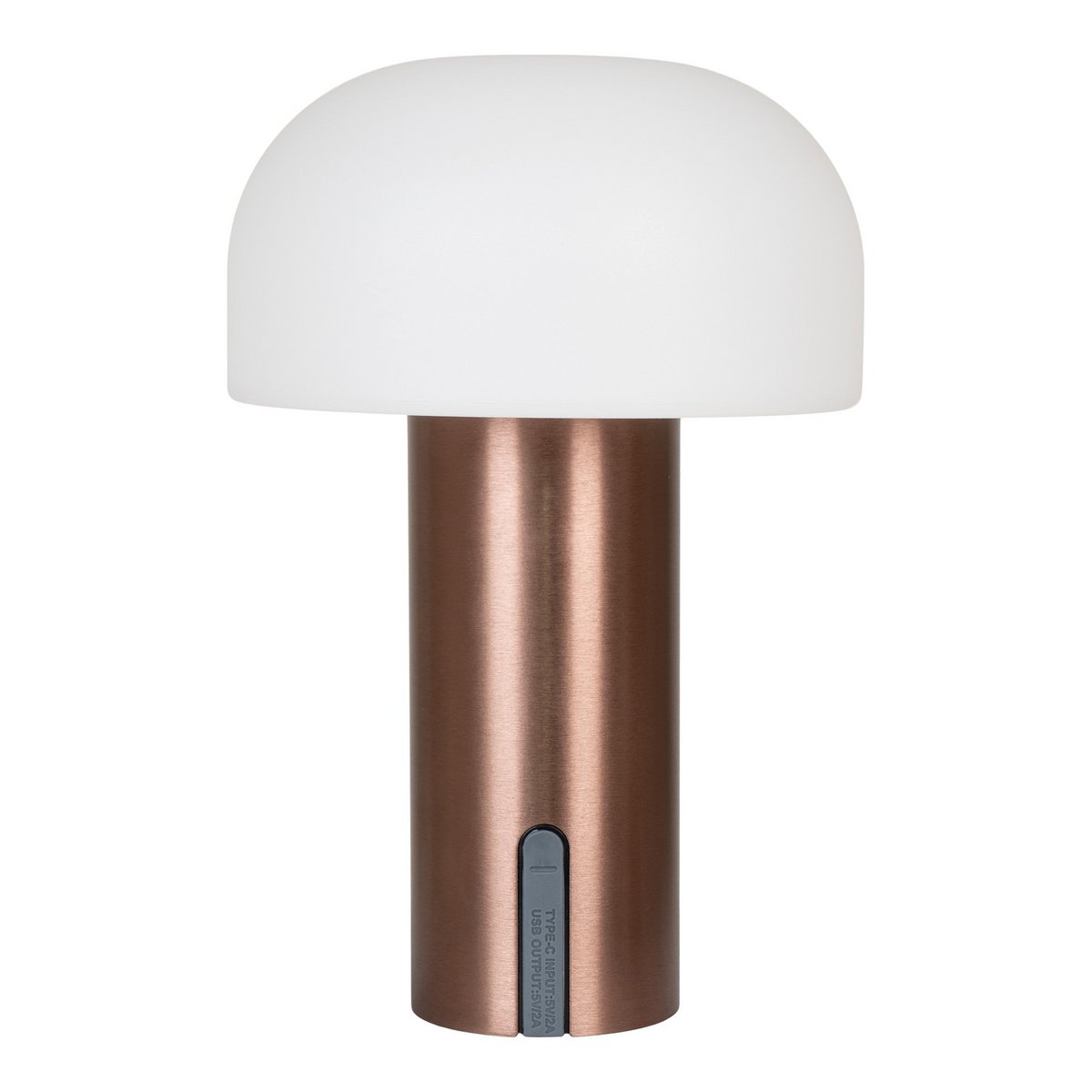 Soham LED-Lampe – Lampe, wiederaufladbar, weiß/kupfer