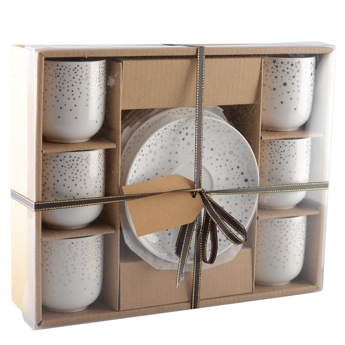 SET 6 KAFFEETASSEN 90ML PLUMETIS GOLD