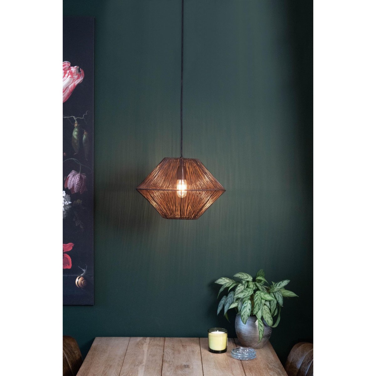 Hängelampe CHARLY antik bronze Ø30x20cm