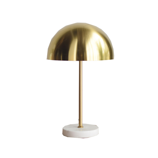 Tischlampe - Pilz - Metall/Marmor - Gold -E27 -15x45x55cm