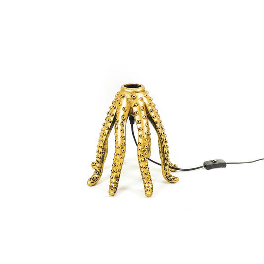 Tischlampe - Oktopus - Polyresin - Gold - E27 - 25x25cm